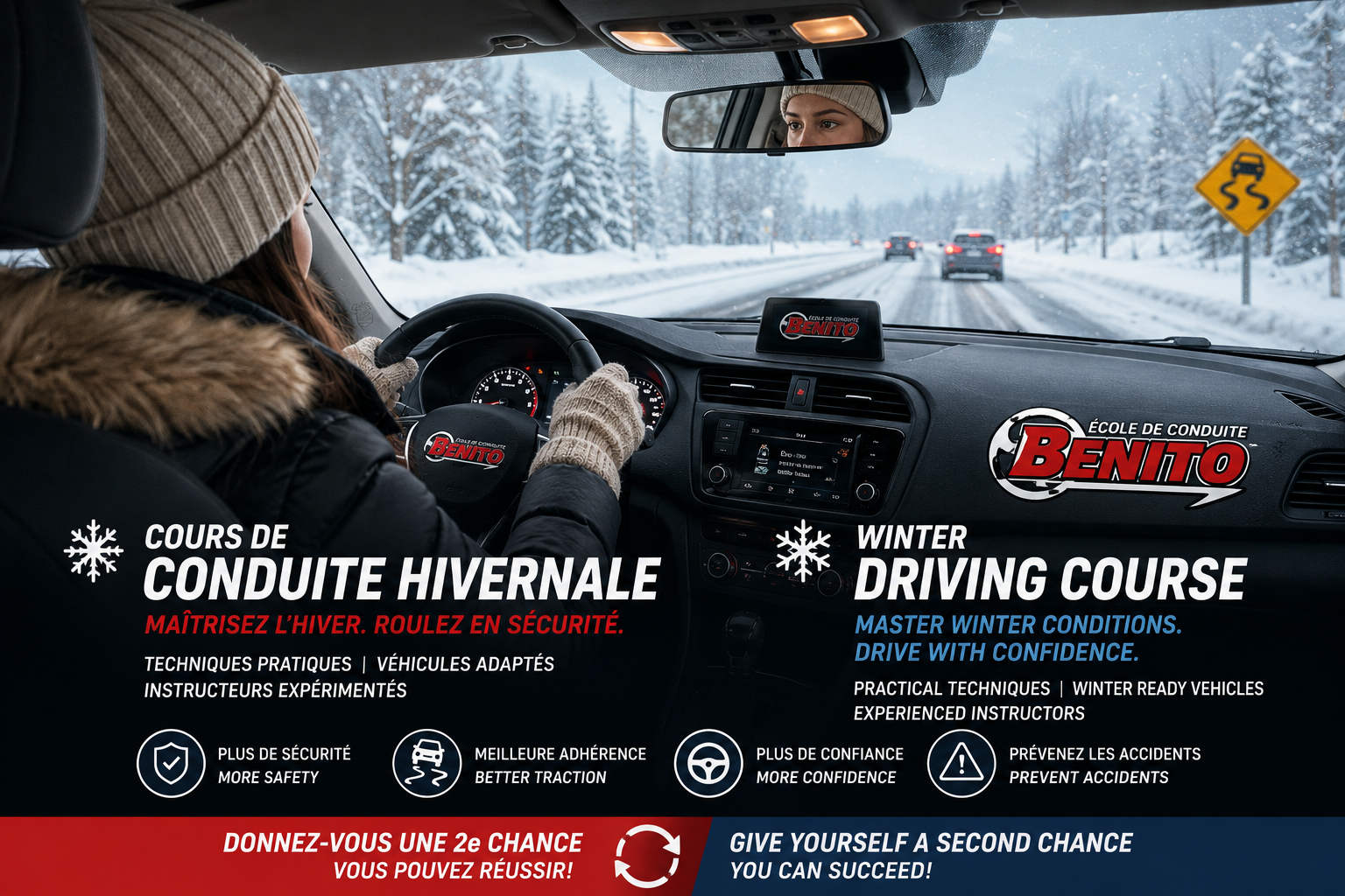 Cours de conduite hivernale Montreal