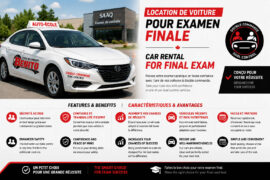 Location de voiture pour examen finale / Car rental for final exam